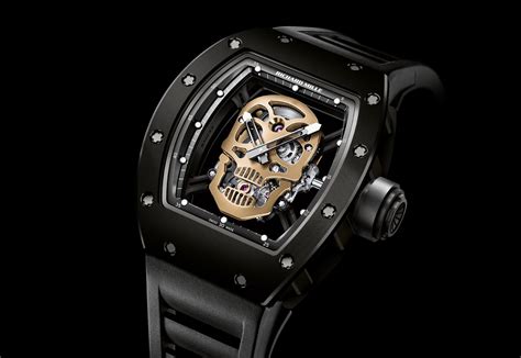 richard mille rm 52-01 brown sapphire skull|Richard Mille tourbillon skull.